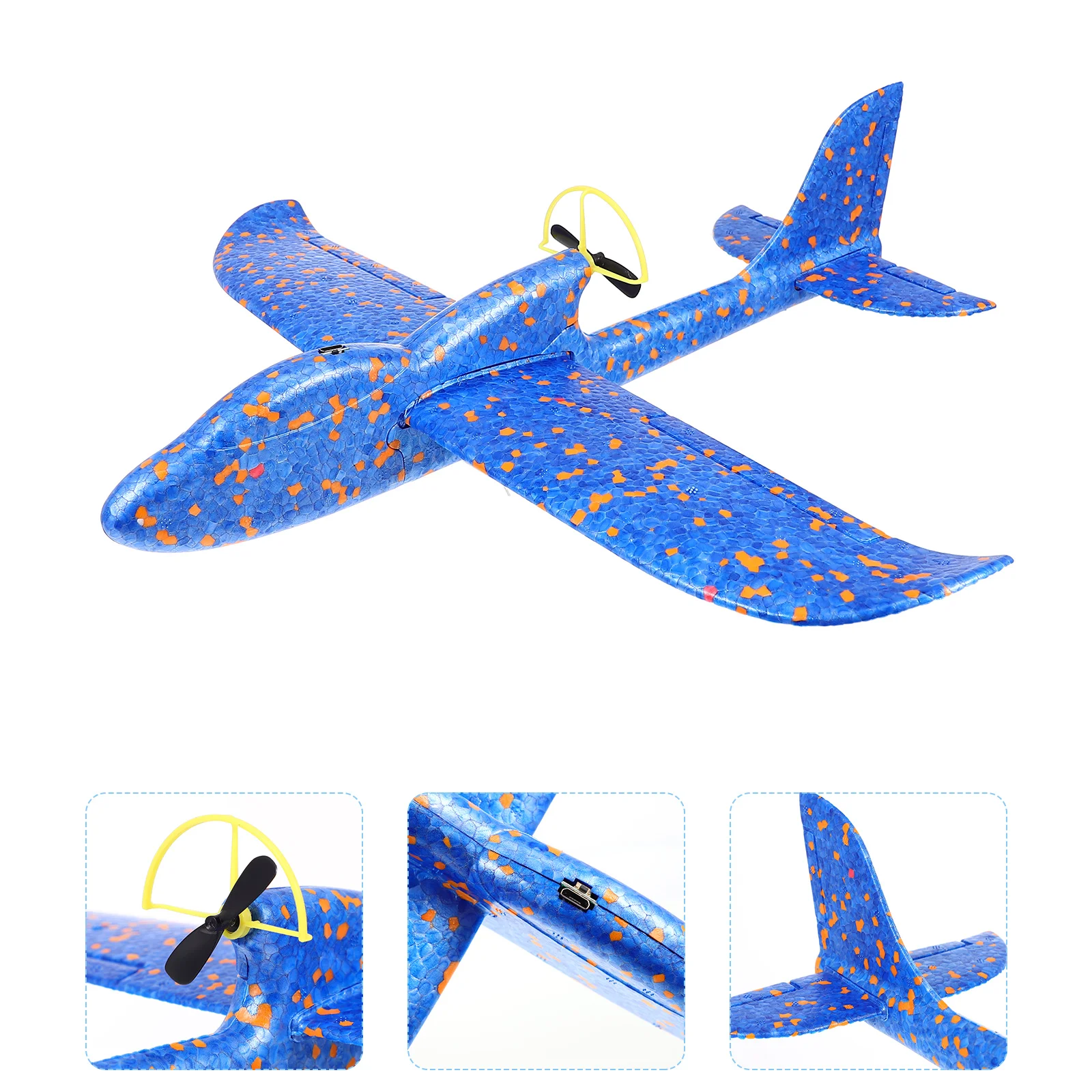 

Airplane Toys Throwing Airplane USB Rechargeable Flying Aircraft Plane DIY Glider Aeroplane Model Flying Toys Outdoor Game