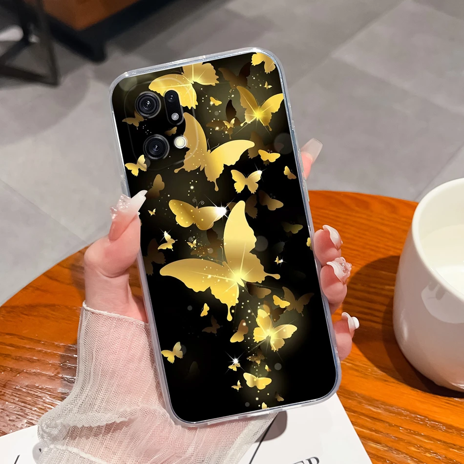 New Design Soft Clear Slim TPU Silicone Anti-Drop Phone Case for Oppo Find X5 Pro Lite