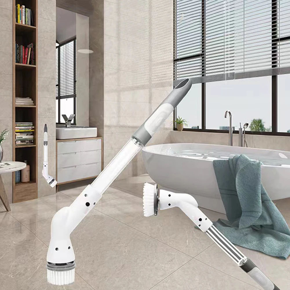 

Wireless Bathroom Cleaning Brush Powerful Cleaning Fast Charging 360 Degree Cleaning Hangable Storage 3 Brush Heads