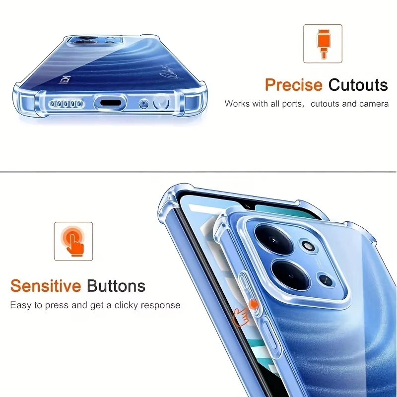 Clear Soft Silicone Back Cover - Transparent Phone Case
