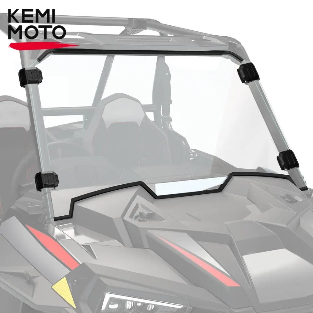 Windshield Compatible with Polaris RZR XP 1000 / XP 4 1000 2019-2020 UTV Full-Screen Glass Windscreen Heavy Duty Clear