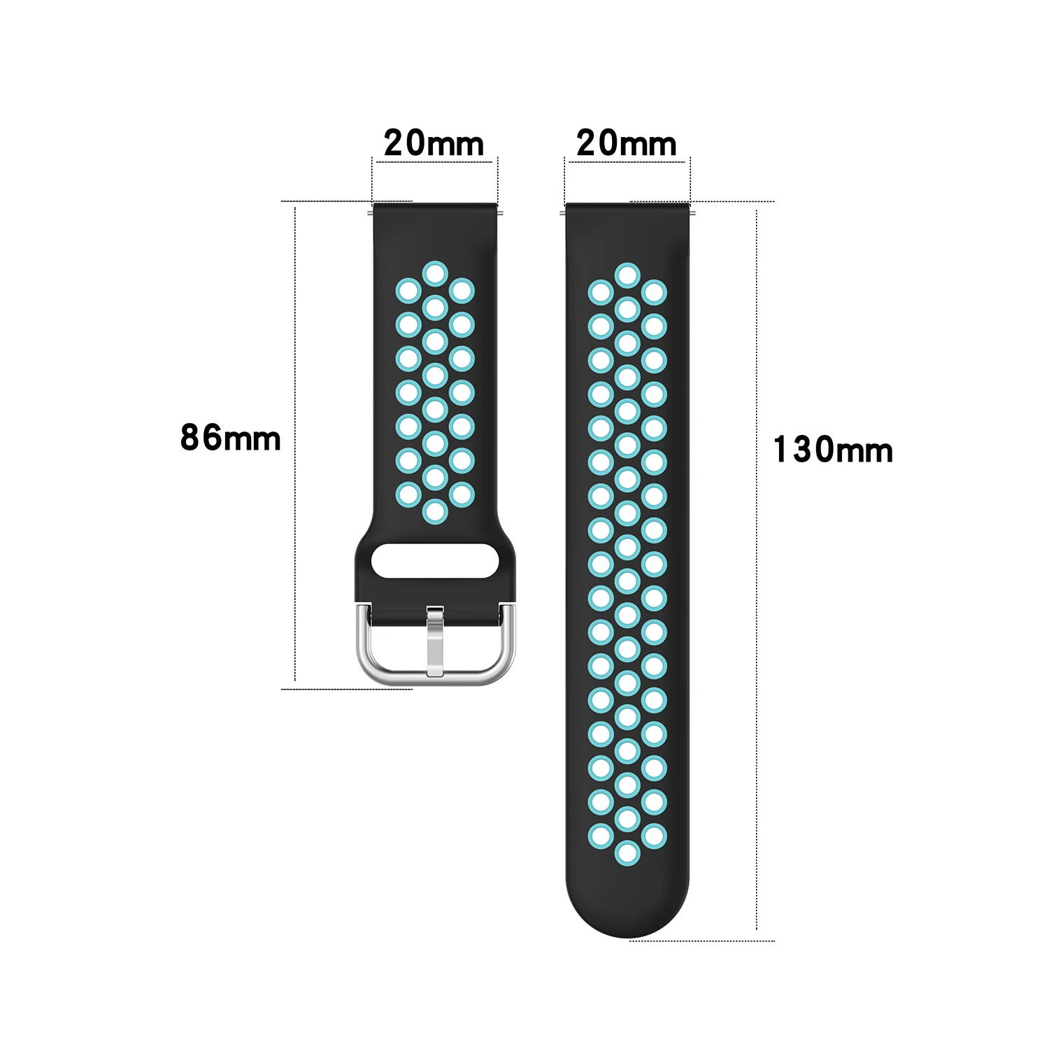 Мягкий силиконовый ремешок для часов Huami Amazfit Bip3 Bip 3 Lite S U Pro GTS2 GTS4 Mini GTS3 GTS2e Neo GTS 2 3 4 2e (art.: 3920bf7cabd74) - 3920bf7cabd74