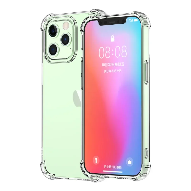 Anti-Yellow Clear Air Bag TPU Case for Iphone 17 pro max 16 17E air 16e 15 14 13 Pro 6 7 8 11 12 Mini XS XR 14 Plus Cover Cases 2