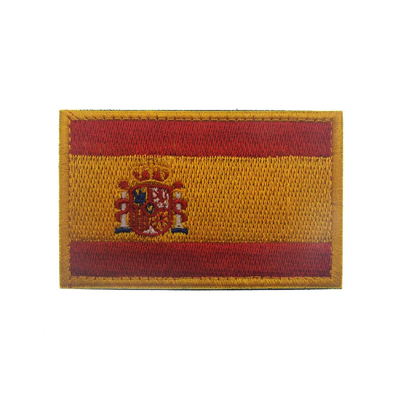 SPAIN FLAG PATCH SPANISH ESPAÑA EMBROIDERED PARCHE new w/ VELCRO® Brand  Fastener
