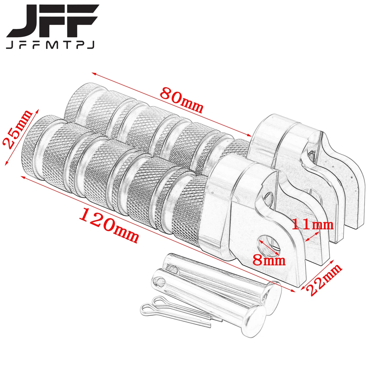 Premium CNC Aluminum Motorcycle Foot Pegs FootRest Footpegs