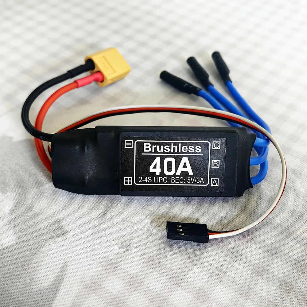 40A bürstenloser 40A ESC Geschwindigkeitsregler 2-4S mit 5V 3A UBEC für RC FPV Quadcopter RC Flugzeuge Hubschrauber – Detail 2