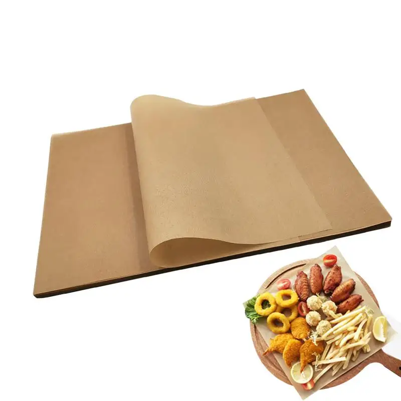 

Прямоугольные бумажные листы для выпечки пергамента, 200 шт., сверхмощная неотбеленная бумага для пергамента, антипригарная бумага для приготовления пищи