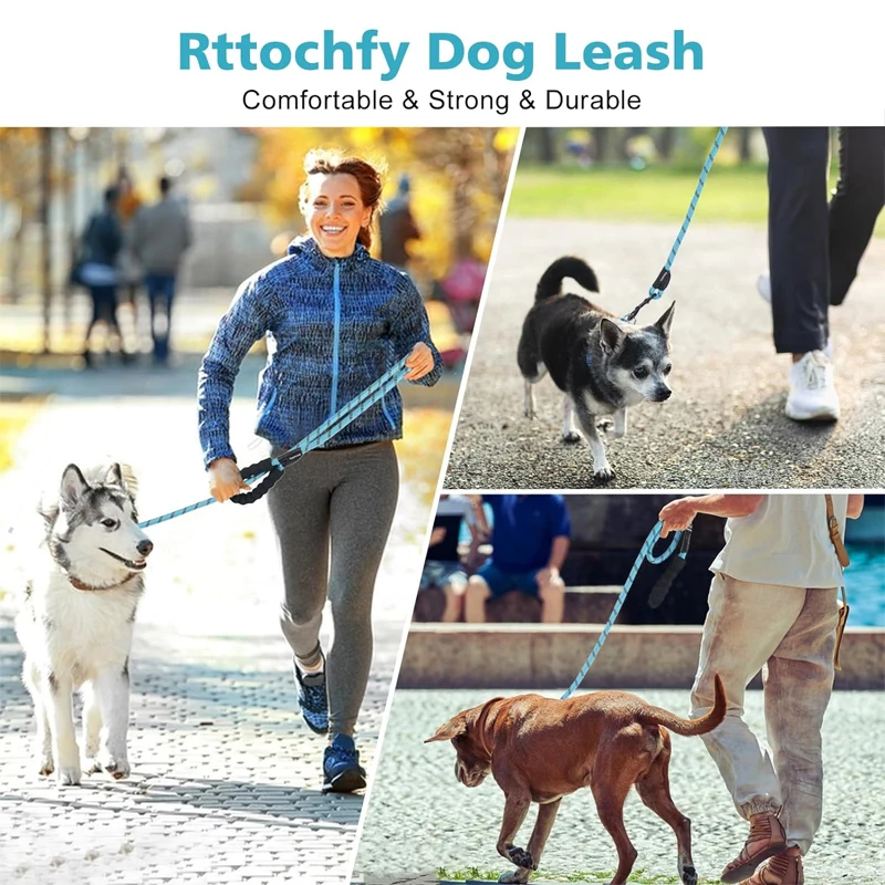 3/5m Dogs Training Leash Metal Lockable Hook Reflective Dog Leash with Soft Handle Pet Leash for Small Dogs Playing Walking Out