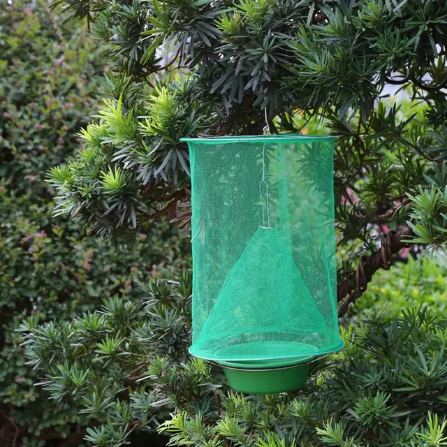 Légyfogó Kártevőirtó -Vezérlés Újrahasznosítható Függő Légy Fogó Ketrec Nettó Kert Lógó Madár Catchergarden - Image 3