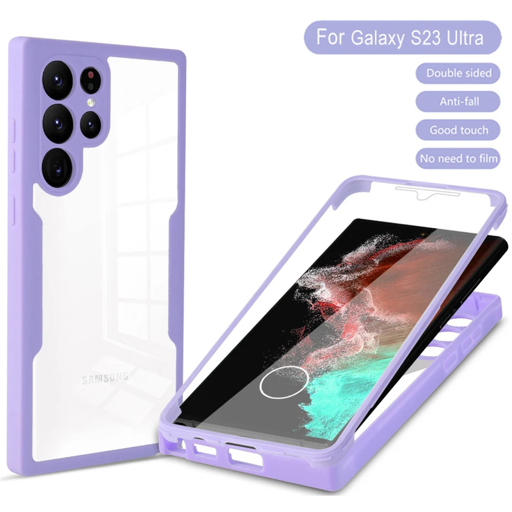 Full Body Clear Phone Case For Samsung Galaxy Series Soft Cover_voghion.com