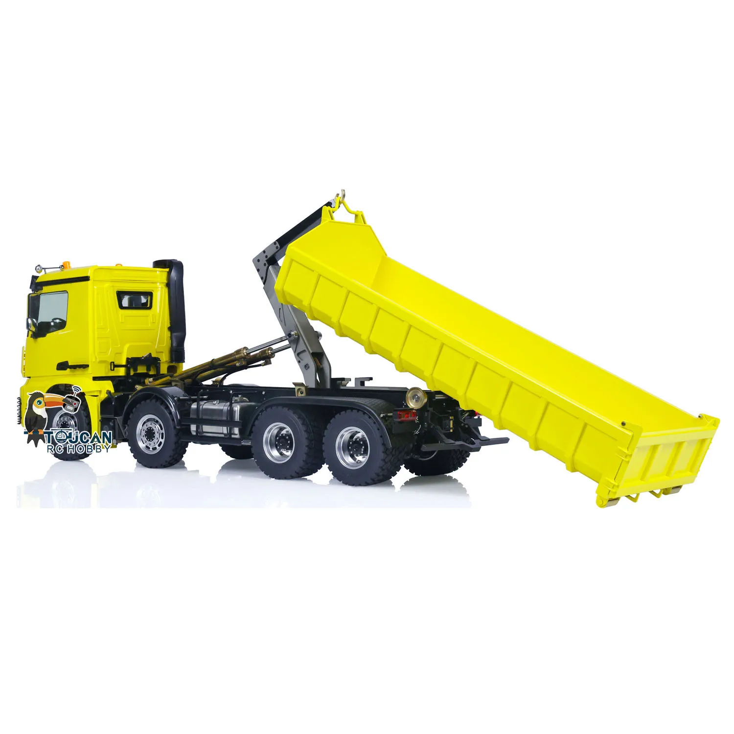 RTR LESU Upgraded 1/14 8x8 Hydraulic RC Dumper Truck Remote Control Full Dump Car Model Light Sound Hook Painted Toy THZH1854 2