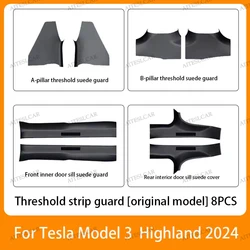 Carbon Fiber Anti - Kick Door Sill Protector Set - Front & Rear Door Guard Kit (M3 Highland 8pcs)