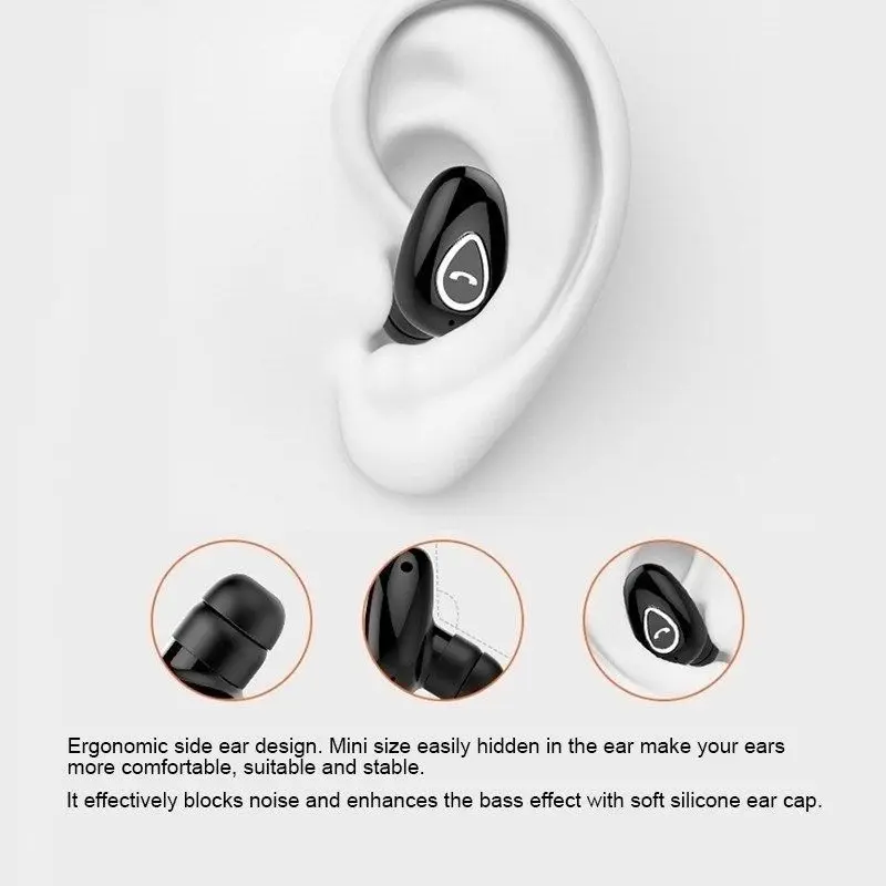 YX01 Mini Invisible Ture Wireless Earphones Bluetooth Headphone Handsfree Hifi Stereo HD Call Headset TWS Earbud With Microphone 3