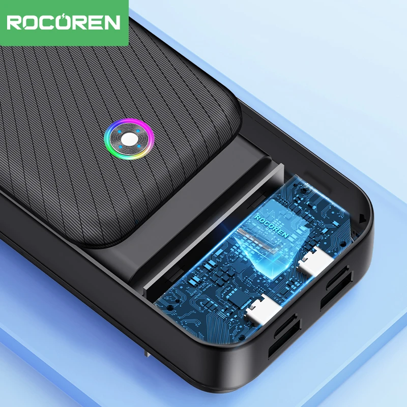 Rocoren 22.5W 20000mAh Power Bank QC PD 3.0 Fast Charge PowerBank Portable 10000mAh External Battery For iPhone 16 Pro Xiaomi mi - Image 6
