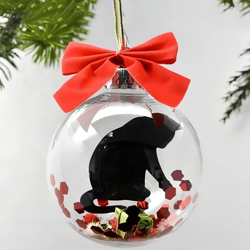 

Christmas Ornament Ball Xmas Tree Decorations Clear Bauble Ornament House Hanging Ball Exquisite Gift Easy Install Easy To Use