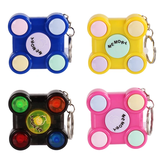 Memory Training Cube Key Chain Magic Rubik's Cube Children Toy Children Puzzle Memory Game LED Light Sound Interactive Toy 4