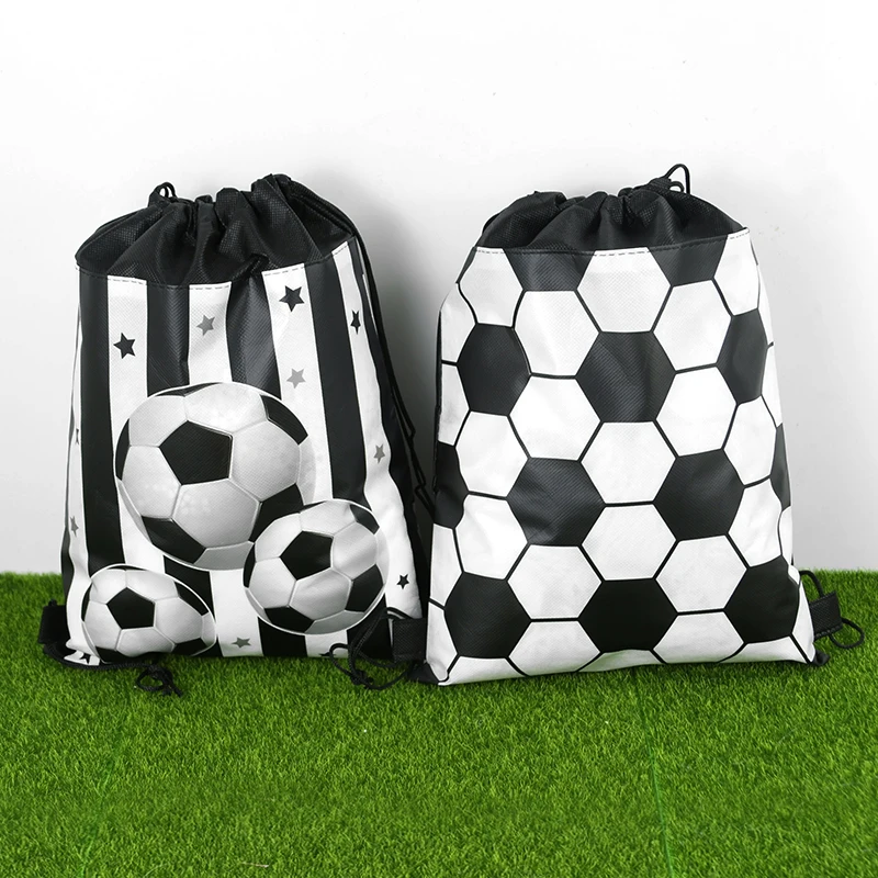 1/3pcs Non-woven Fabrics Soccer Drawstring Bags Birthday Party Boys Girls Favors Football Drawstring Bag Theme Party Supplies