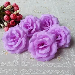 Elegant Dark Blue Silk Rose Flowers - Set of 10 for Wedding and Home Décor (Light Purple)