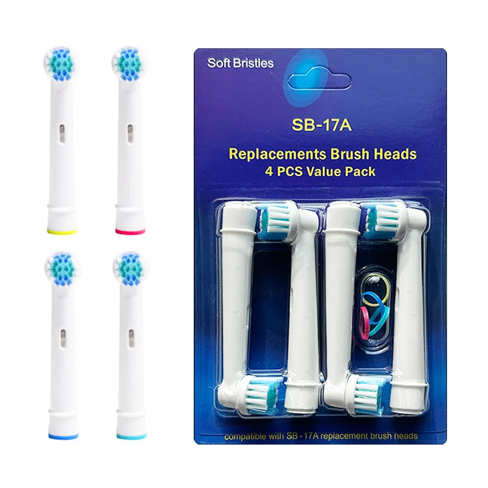 Cabezales de repuesto para cepillo de dientes eléctrico Braun Oral B, 4 piezas, boquilla 3D