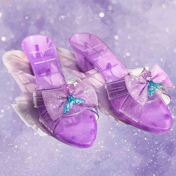 Mermaid Barbie Princess Dress Up Shoes Jewelry Set For Girls