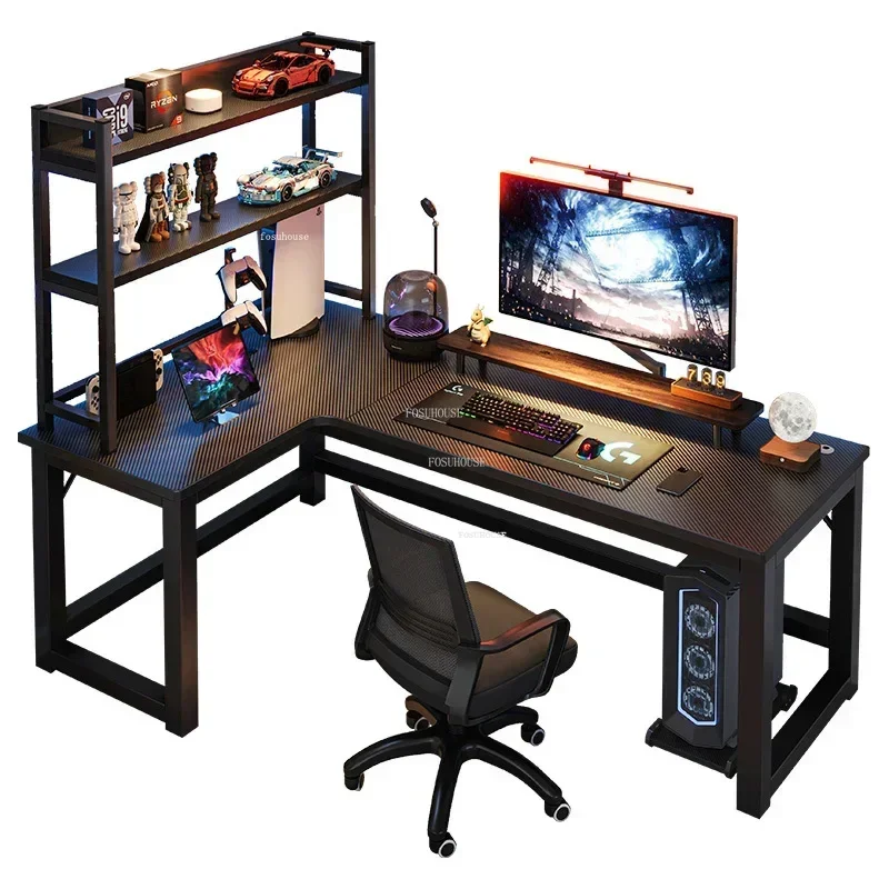 Creative Corner Computer Desks Double Table Internet Cafe Gaming Desk Home Bedroom Wooden Study Table European Office Furniture