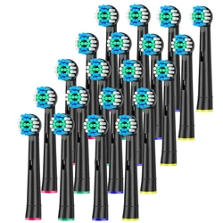 Precision Replacement Toothbrush Head for Electric Toothbrushes (20pcs Black)