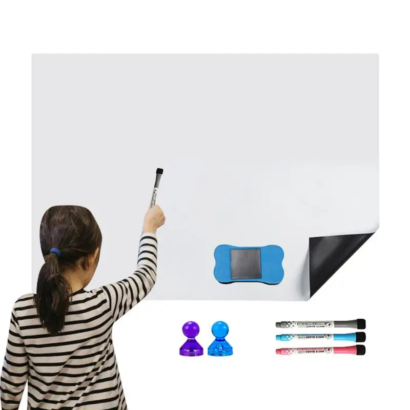 

Magnetic Whiteboard For Fridge Self-Adhesive Whiteboard Sheet For Refrigerator Multipurpose Whiteboard For Home Kitchen School