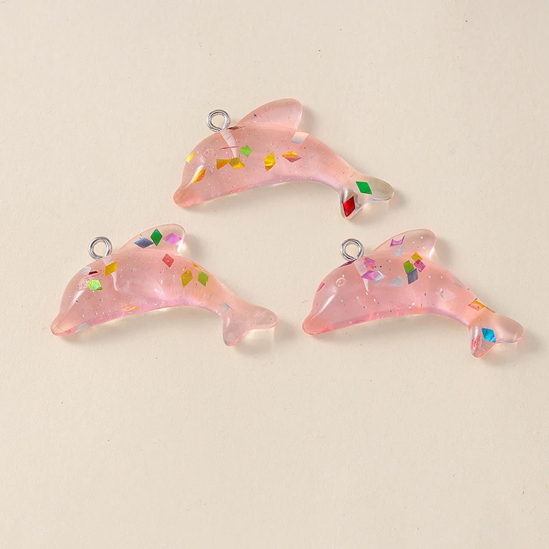 20 Stück 35 x 14 mm Cartoon-Harz-Tier-Delfin-Anhänger für die Schmuckherstellung, Halsketten, Ohrringe, Armbänder, DIY-Bastelzubehör – Detail 10