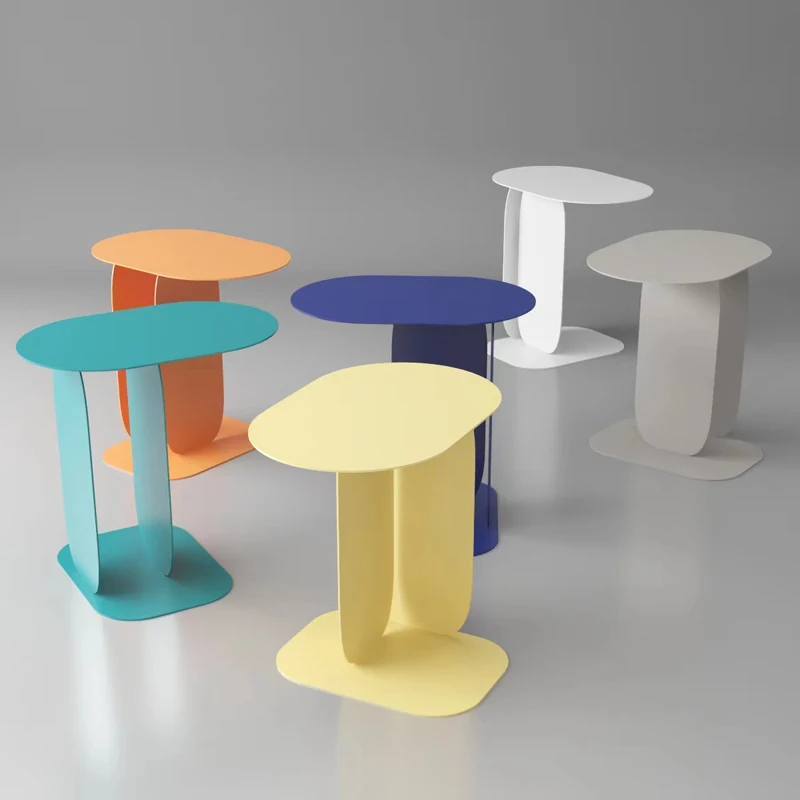 

Nordic Denmark Designer Metal Side Table for Bedside Living room Macaron Color Coffee Tea Table Household Art Decor Funiture