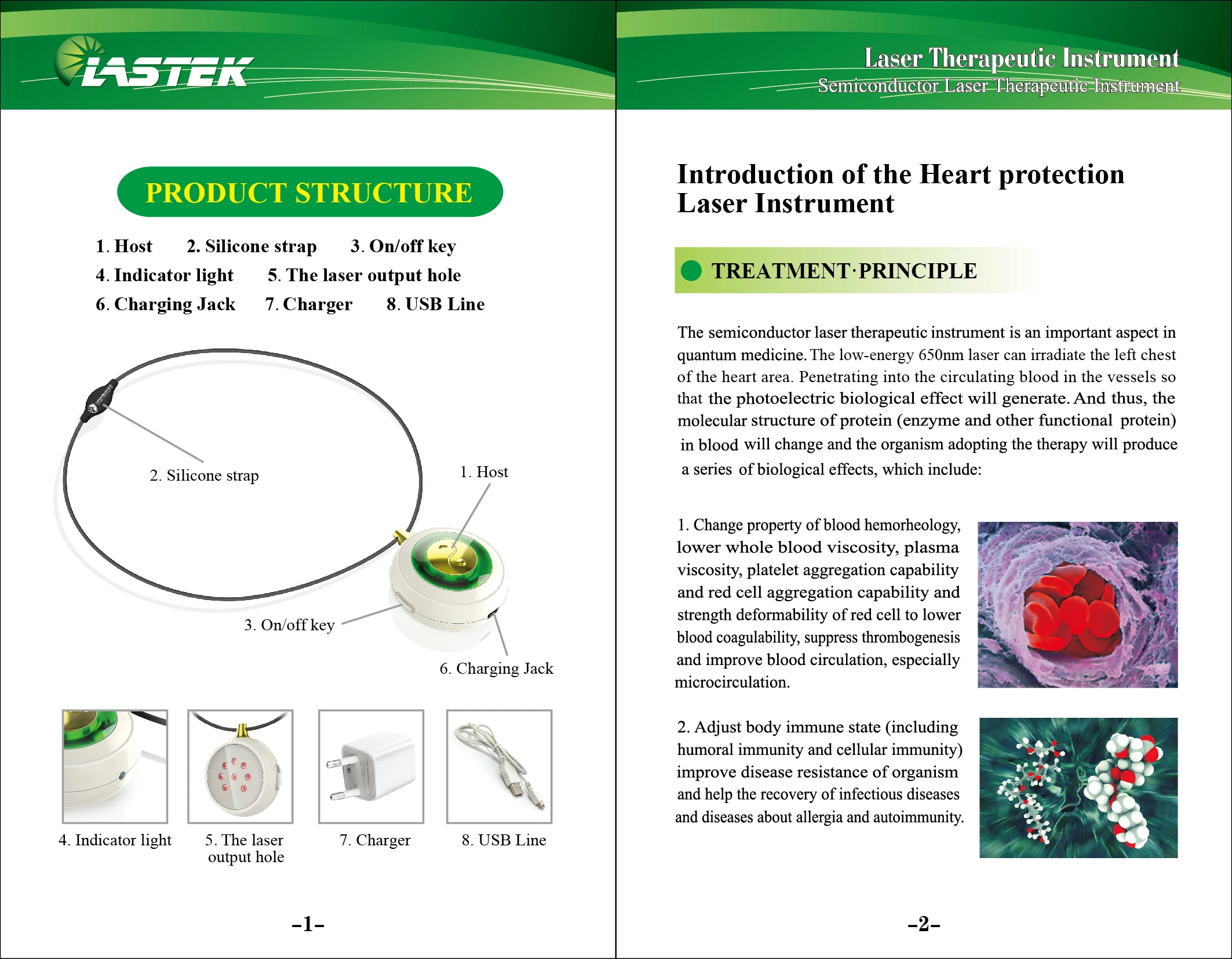 LASTEK 8 in 1 Household Class II Cold Laser Physical Therapy Phototherapy with Full Accessories