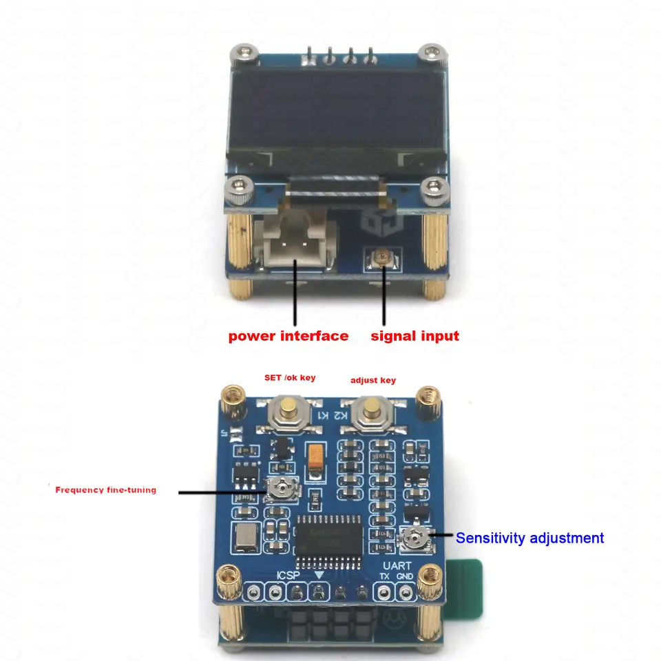 1kHz~100MHz Frequency Counter OLED Display Digital RF Frequency Meter High-Precision Measurement Signal Oscillators Amplifiers image 3