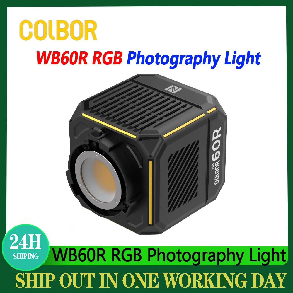 COLBOR WB60R RGB 사진 조명 60W 휴대용 RGB LED 조명 (비디오 및 사진 촬영용)