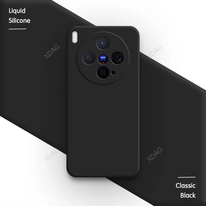 Premium Soft Silicone Classic Case with Original Square Liquid Camera Protection - High Quality Back Cover