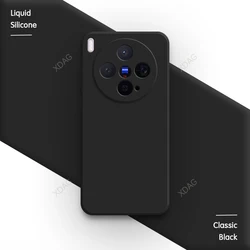 Premium Soft Silicone Classic Case with Original Square Liquid Camera Protection - High Quality Back Cover for Vivo X300 (Classic Black)