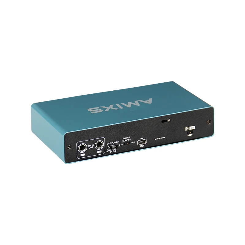 AMIXS UC42 Audio Interface for Recording Computer Free Drive USB External Sound Card for Pc Audio Equipment Professional Video,audio interface