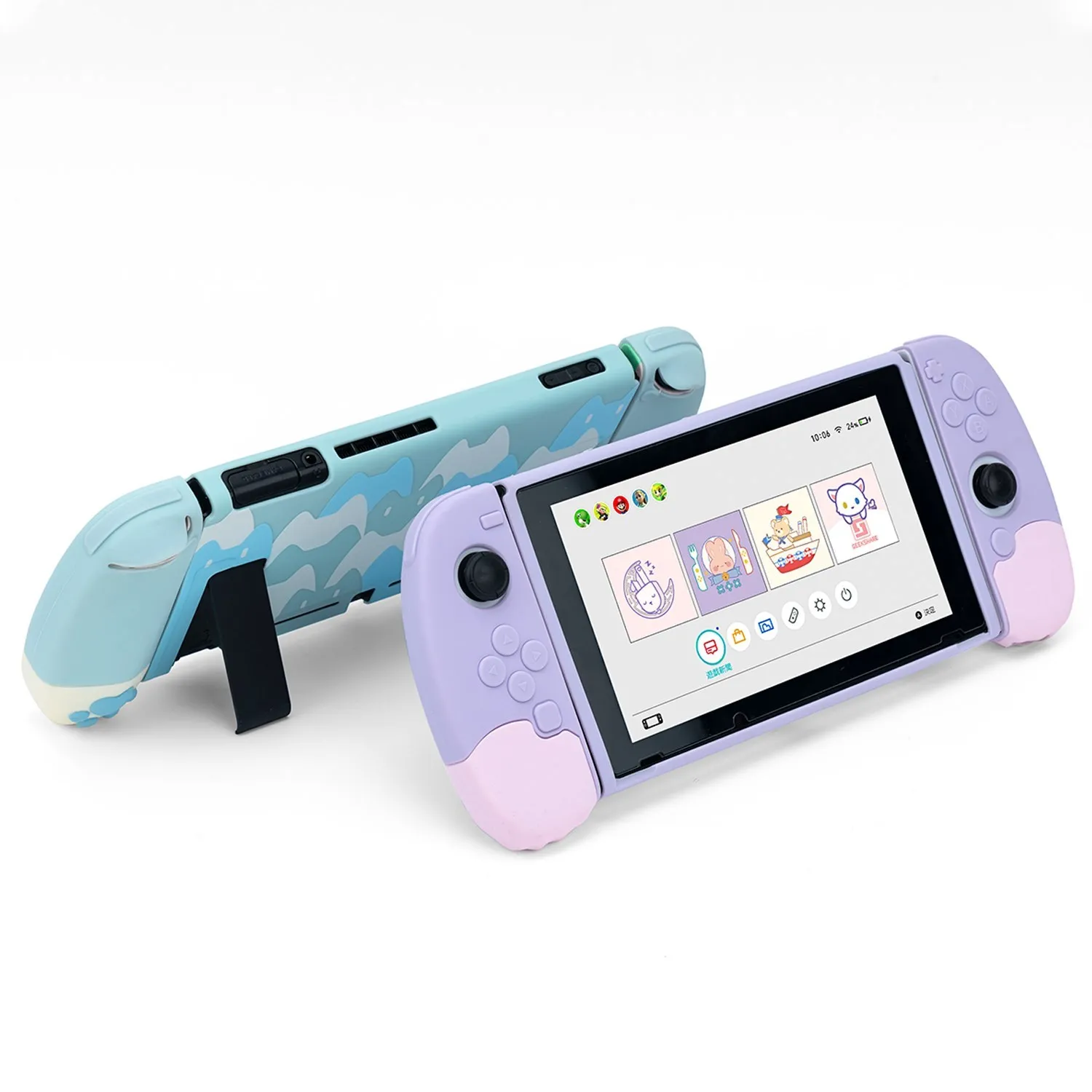 Geekshare-bonito Gato 3d Garra Silicone Nintendo Switch Shell Protetor Joycon Split Capa Macia Acessórios ns - Image 6