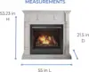 Dual Fuel Ventless Gas Fireplace System with Mantle, Remote Control, 9 Fire Logs, Use with Natural Gas or Liquid Propane 6