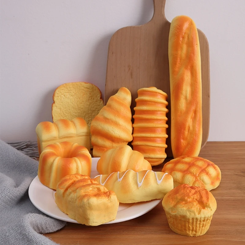 Food Photography Props Artificial Donuts Model Simulation PU Donut Bread for Stress Relief Slow Fake Fun Ornament
