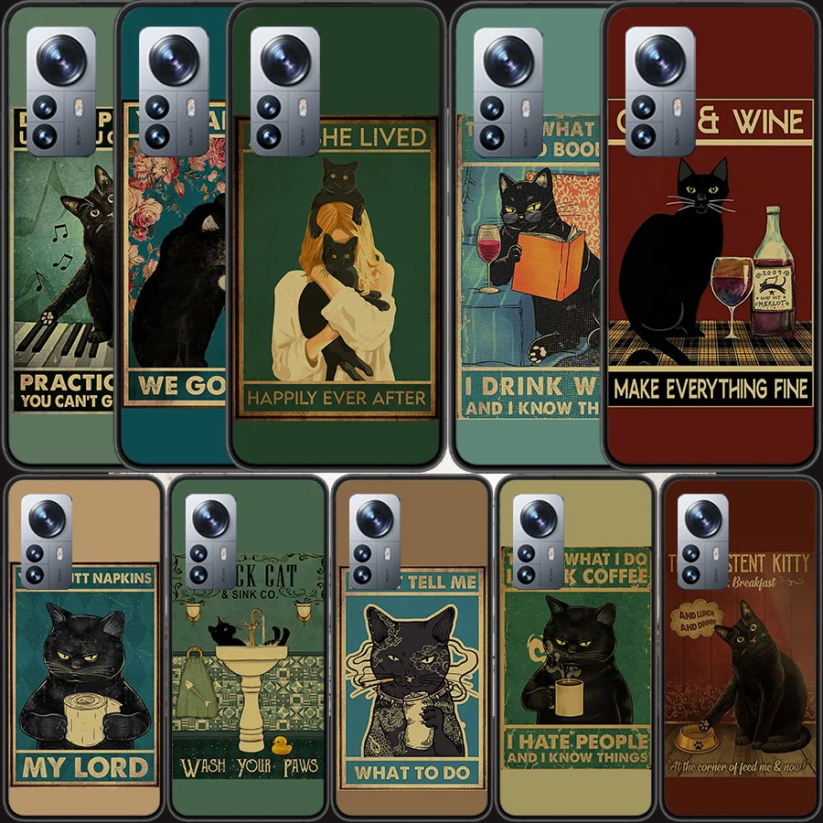 Funny Cat Poster Custodia Per Telefono Vita Quotidiana Per Xiaomi Mi 13 12 11T 10T 12T Pro 12X 11I 11 Ultra 10 Lite 5G 9 8 6X 5X A1 A2 Cover Cap
