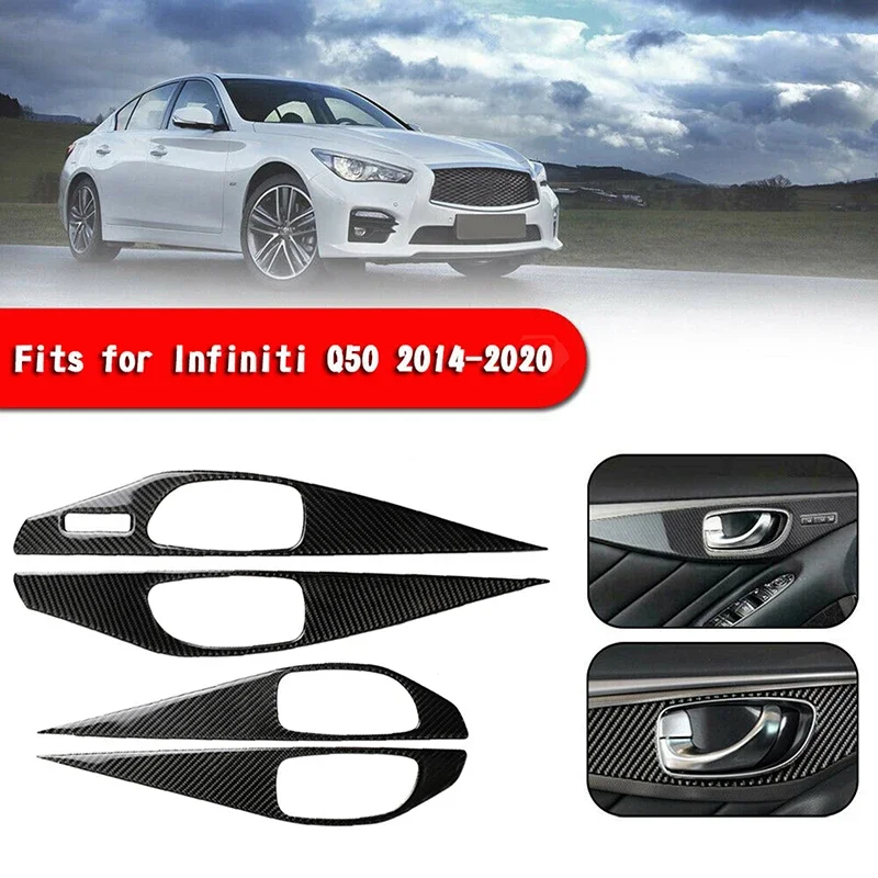 

4 шт., наклейки на панель салона автомобиля, для Infiniti Q50 Sedan 2014 2015 2016 2017 2018 2019 2020 2021
