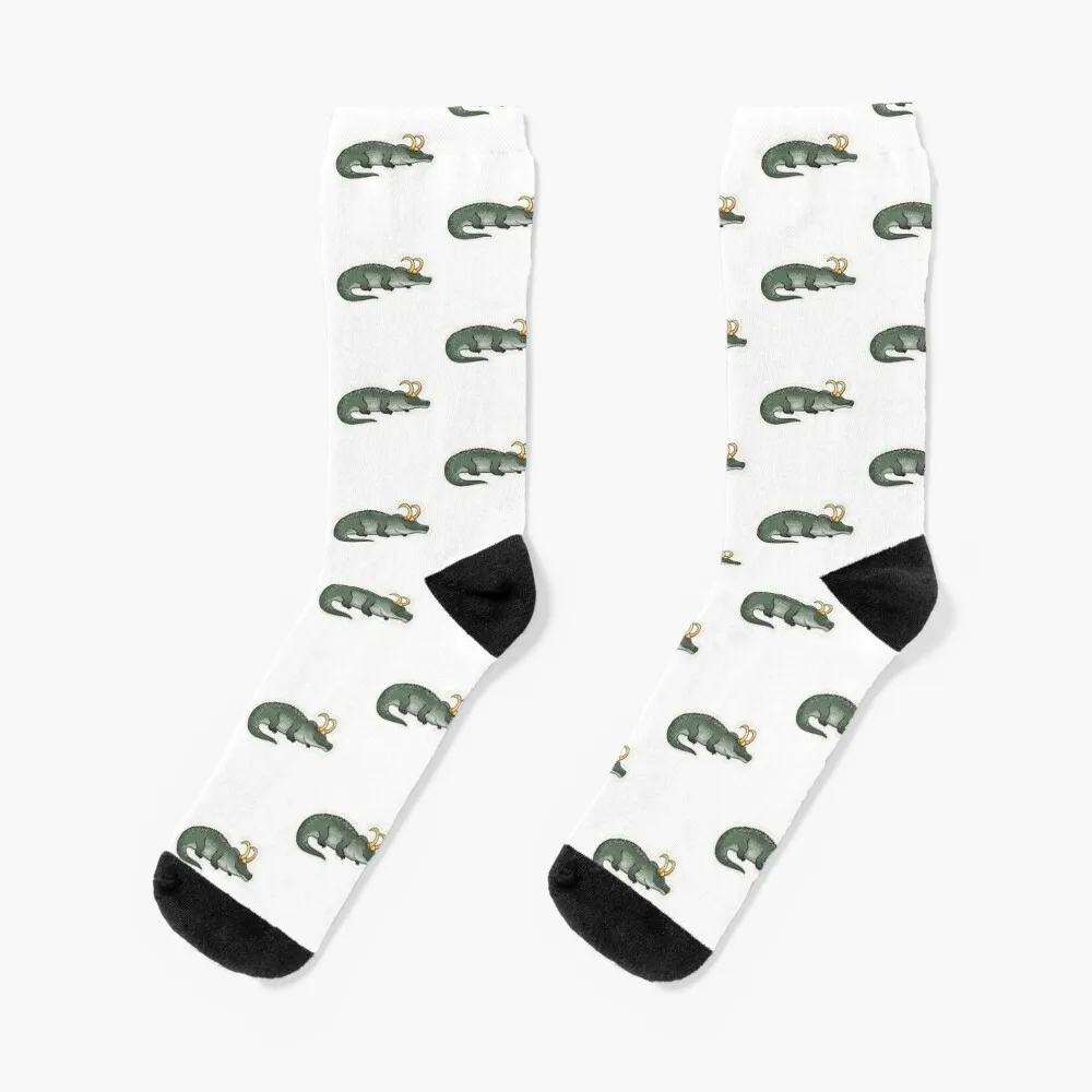 

Never smile at a Loki-dile Socks with print cool Socks Women Men's