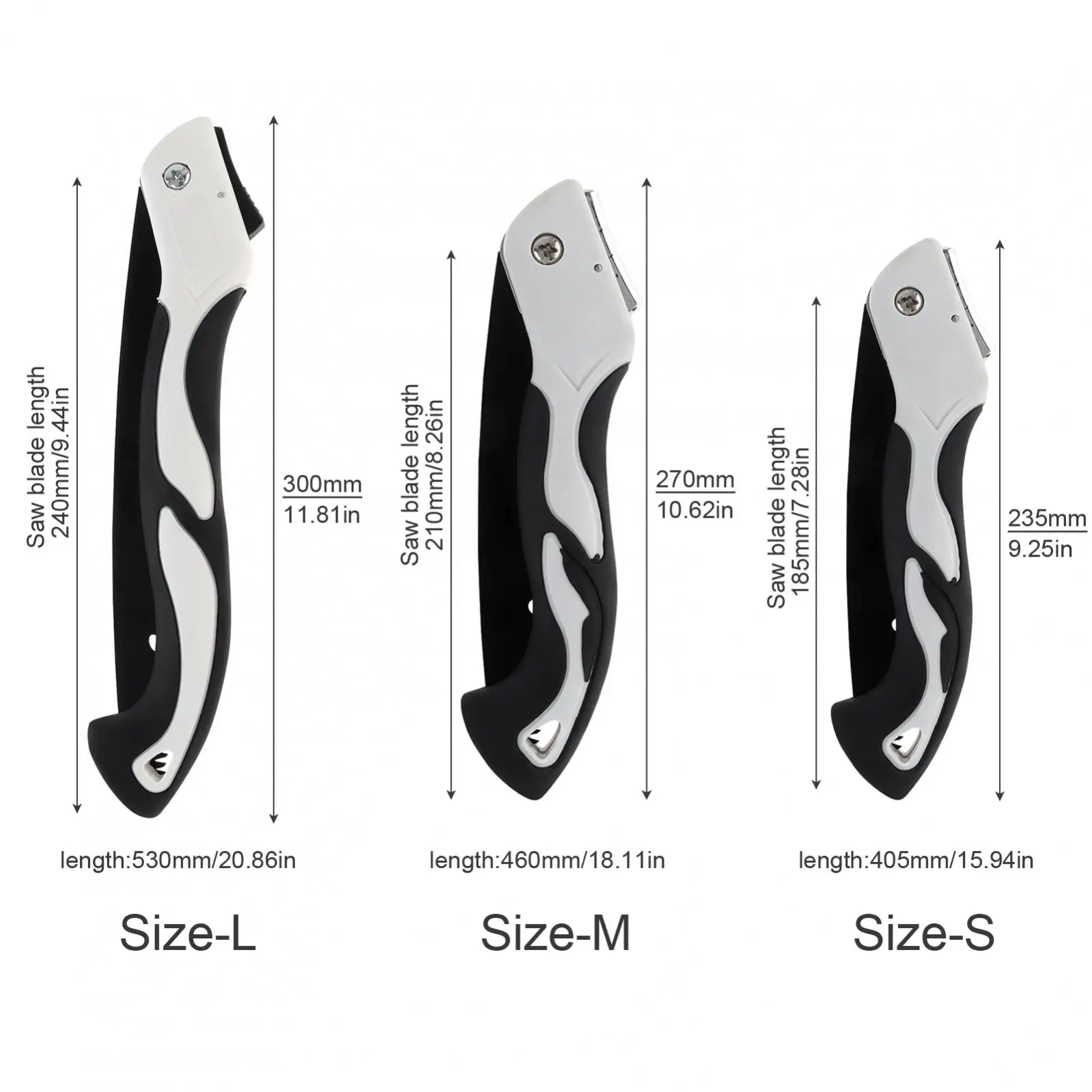 405mm 460mm 530mm Folding Hand Saw SK5 Steel Blade Soft Rubber Handle Foldable Sharp for Woodwork Household Cutting Tool DIY 2