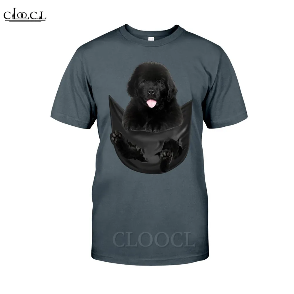 HX-3D Gráfico Animais Do Cão Labrador no Bolso Impresso Tops, Casual Poliéster Pullovers, Moda Camisetas, Dropshipping