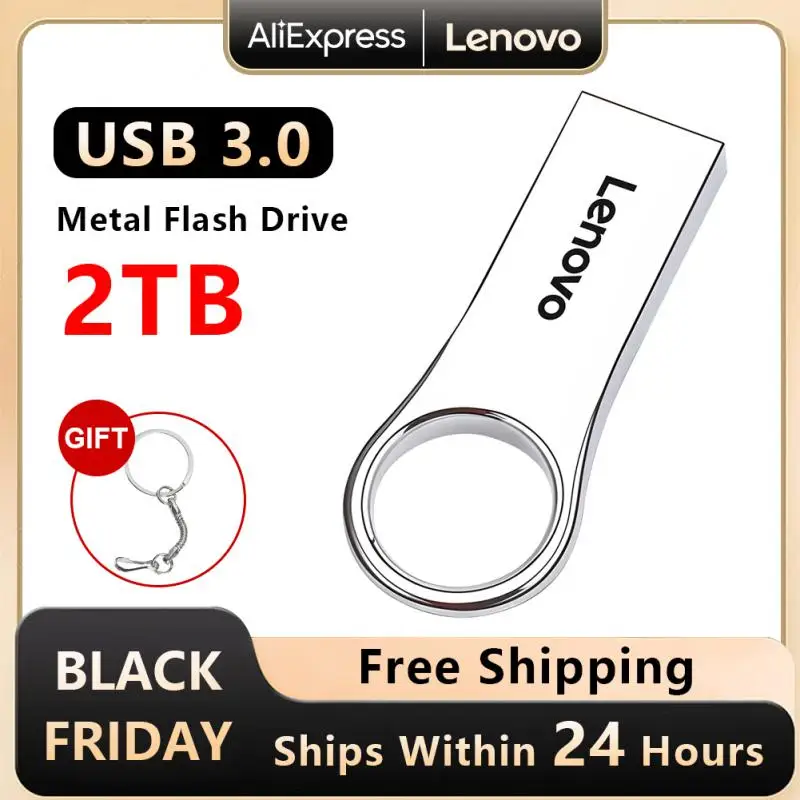 Lenovo Pen Drive Ad Alta Velocità 128Gb 256Gb Usb 3.0 Usb Pendrive Memory Stick Metal Cle Usb Stick 2Tb Memoria Usb Flash Drive Regalo