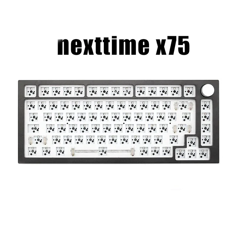 

Nexttime X75 75% Gasket Mechanical Keyboard Kit Hot Swappable Next Time 75 Pcb Switch Lighting Effects Rgb Switch Led Type C