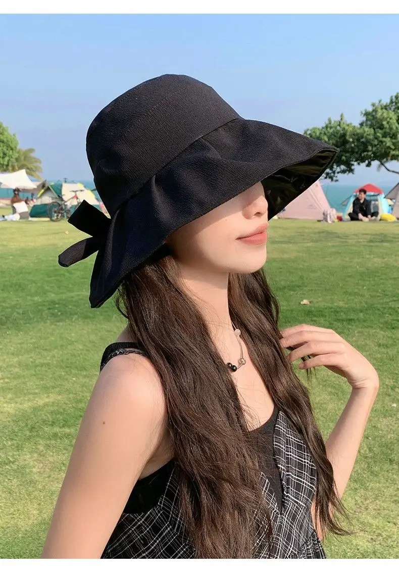 Vacation Mountaineering Sun Protection Cap Female Bow UPF50+
