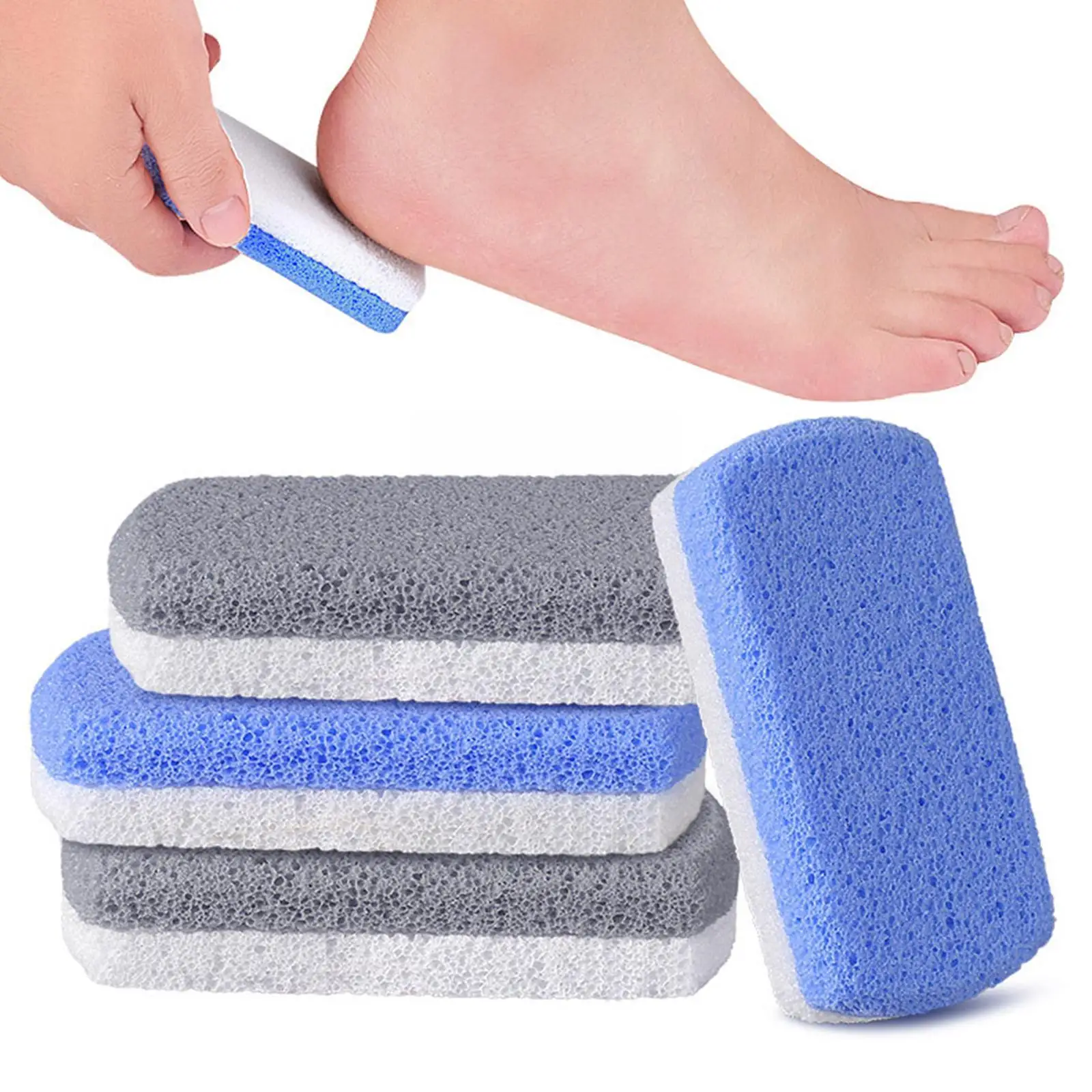 Foot Pumice Stone Double-sided Foot Sanding Block Dead Pedicure Calluses Manicure Block Grinding Feet Hands Skin Nails Remo O4D6 korean autumn and winter cashmere neck cover ring scarf color block wool for women s knitted double sided keep warm soft