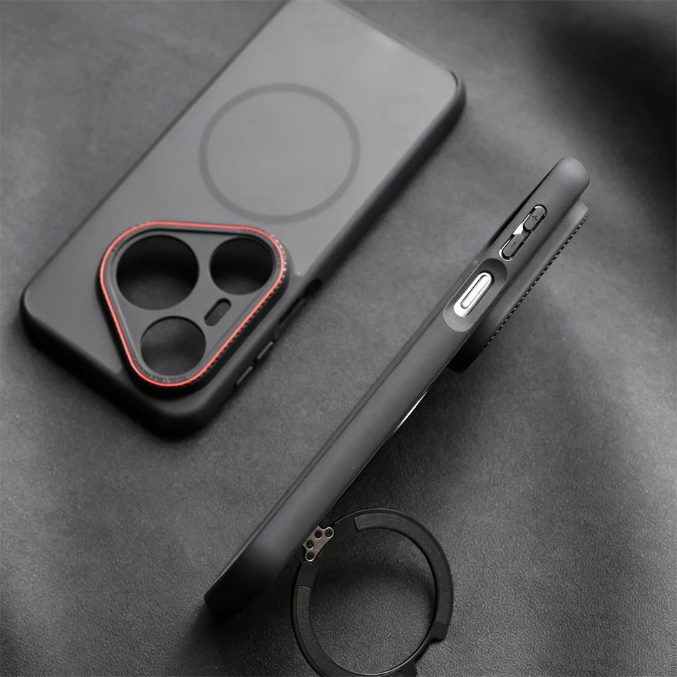 Luxury Matte Translucent 360° Rotating Magnetic Bracket Case Cover