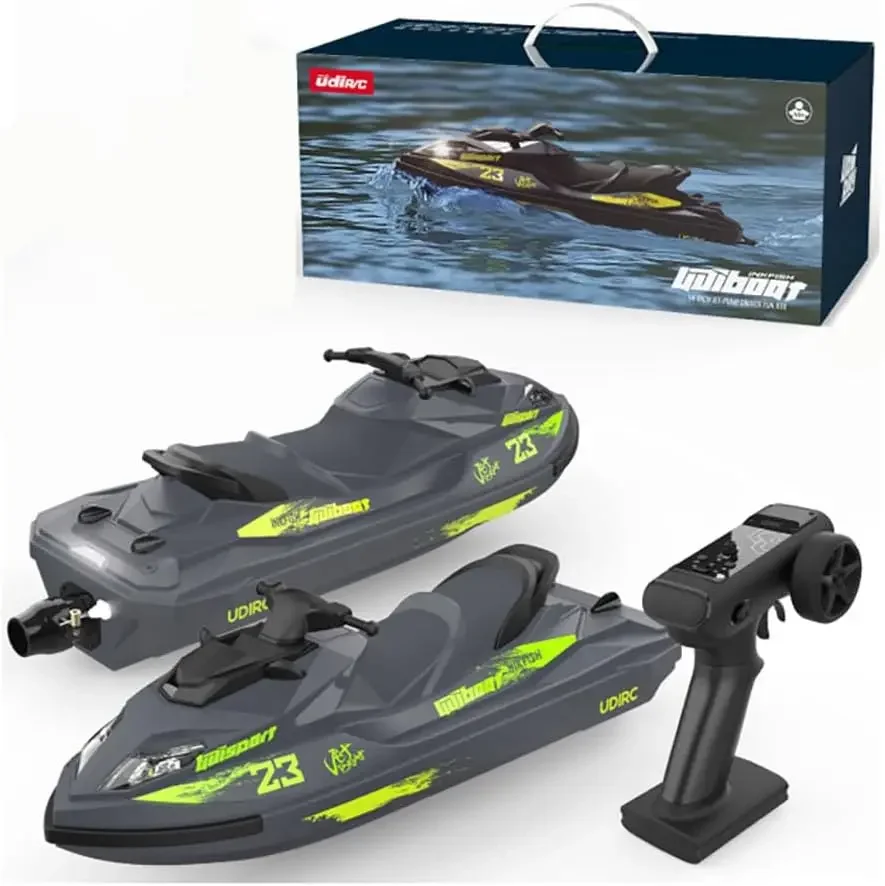 UDIR/C UDI023 RC Speedboat 20KM/H 2.4G Jet Spray Waterproof Self-Righting LED Lights RTR High-Speed Models remote control boat