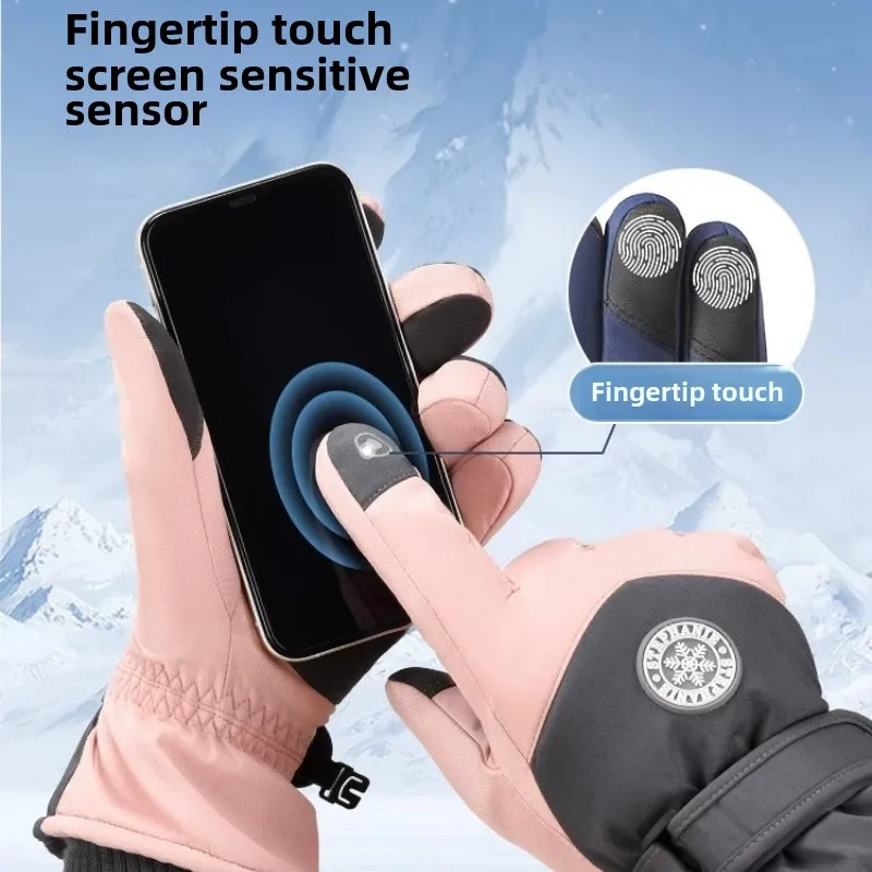 Winter Outdoor Ski Gloves Sports Warm Thermal Screen Gloves The Best Choice For Men's Women's Cycling Windproof Waterproof 4